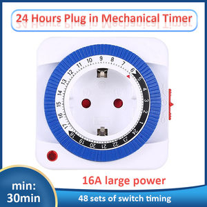 24 Stunden Timer-Schalter Timer US-Stecker mechanisch geerdet programmier bar Smart Countdown Loop Switch-Buchse Indoor Auto Power-Off