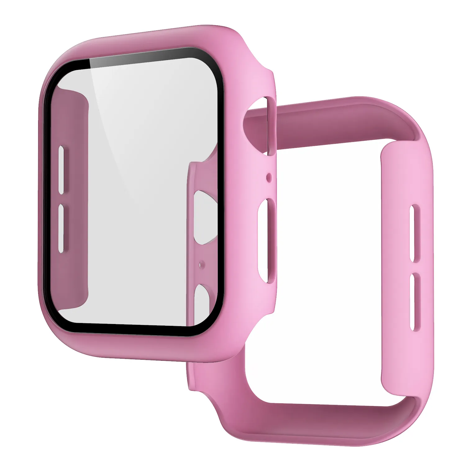 Wholesale 38mm/40mm/42mm/44mm Iwatch 1 2 3 4 5 Watch Case Cover PC+ Tempered Glass Oil Injection Color