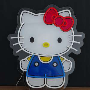 IPixel OEM 및 ODM UV 인쇄 애니메이션 네온 사인 산리오 헬로 키티 LED 네온 라이트 사인 어린이 방 벽 예술 장식용 맞춤형 로고 네온 - Product Image 4