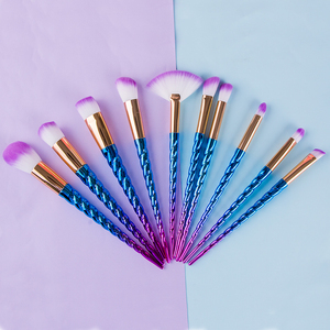 Popüler promosyon boutique10pcs yüz makyaj renkli vegan makyaj fırça seti diğer makyaj fırça seti - Product Image 2