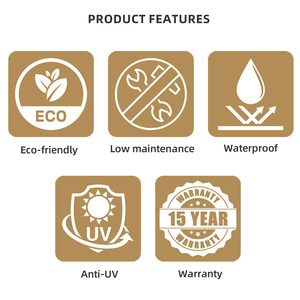 New Design WPC <strong>Decking</strong> Hard Wearing Co-Extrusion Composite Aluminum Material <strong>Decking</strong> Waterproof Deck Flooring Outdoor - Product Image 4