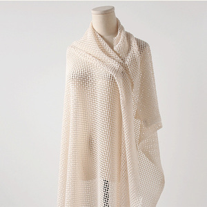 Free Meter Sample Lightweight 150cm Geometric <strong>Pattern</strong> Hollowed Out Polyester Soft Mesh Fabric for Clothes - Product Image 3