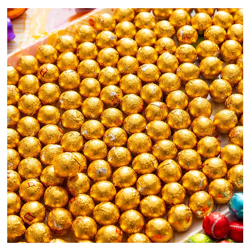 Caramelle all'ingrosso di nozze snack alla rinfusa moneta d'oro sferica irregolare cioccolato a buon mercato cioccolato