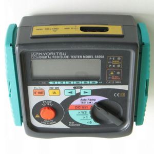 Kyoritsu MODEL 5406A 3 LED 0 dan 180 derajat kustom <span class=keywords><strong>Microprocessor</strong></span> RCD Tester - Product Image 6