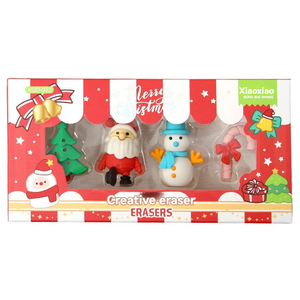 Phim Hoạt Hình Mới Tẩy Thiết Lập Trẻ Em Văn Phòng Phẩm Santa Claus Snowman Bút Chì Tẩy Giáng Sinh Quà Tặng Cho Học Sinh Tiểu Học - Product Image 2