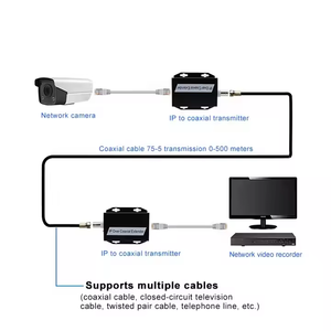 10/100Mbps Metal kasa Ethernet Extender DC12V 500 metre mesafe IP ağ koaksiyel kablo verici BNC güvenlik kamerası sistemi - Product Image 6