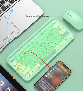 Новое поступление, бизнес-подарок 4 в 1, беспроводная bluetooth-клавиатура и мышь, набор с индивидуальным логотипом для подарка на ежегодную встречу VIP - Product Image 4