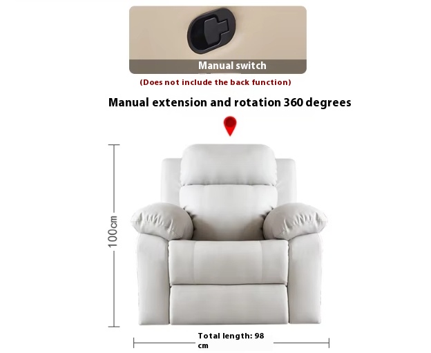 0.98m single seat,manual extend,swing,360°rotation.
