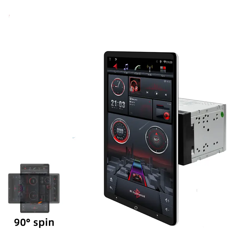 Superventas 1din sistema Android 13 pulgadas 2 + 32 GB reproductor Mp5 1920*1200 HD IPS Android reproductor de audio rotación coche radio Multimedia