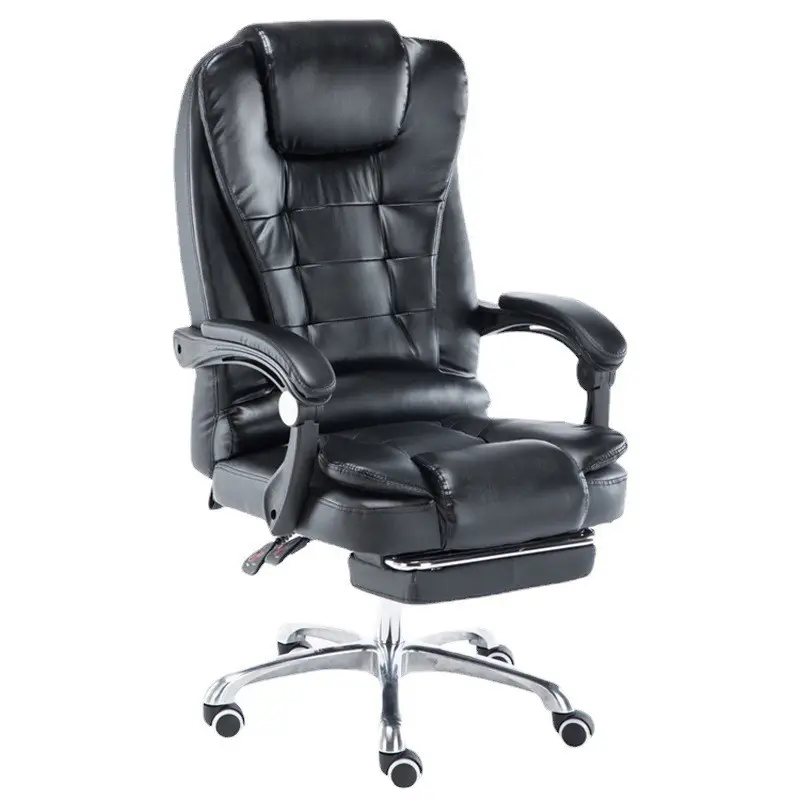 Luxo PU Cadeira moderna do escritório com massagem chefe cadeira com apoio para os pés cadeira executiva elevador giratório multi-cor opcional nylon bas