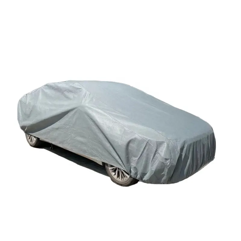 Cubierta de coche no tejida universal de 4 capas para exteriores, transpirable, antiarañazos, resistente a la intemperie