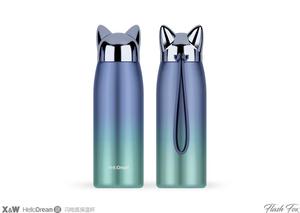 Bình Nước Giữ Nhiệt Chân Không Bằng Thép Không Gỉ Hình Cáo Hoạt Hình Màu Chuyển Sắc 300Ml Thiết Kế Mới Làm Quà Tặng - Product Image 3