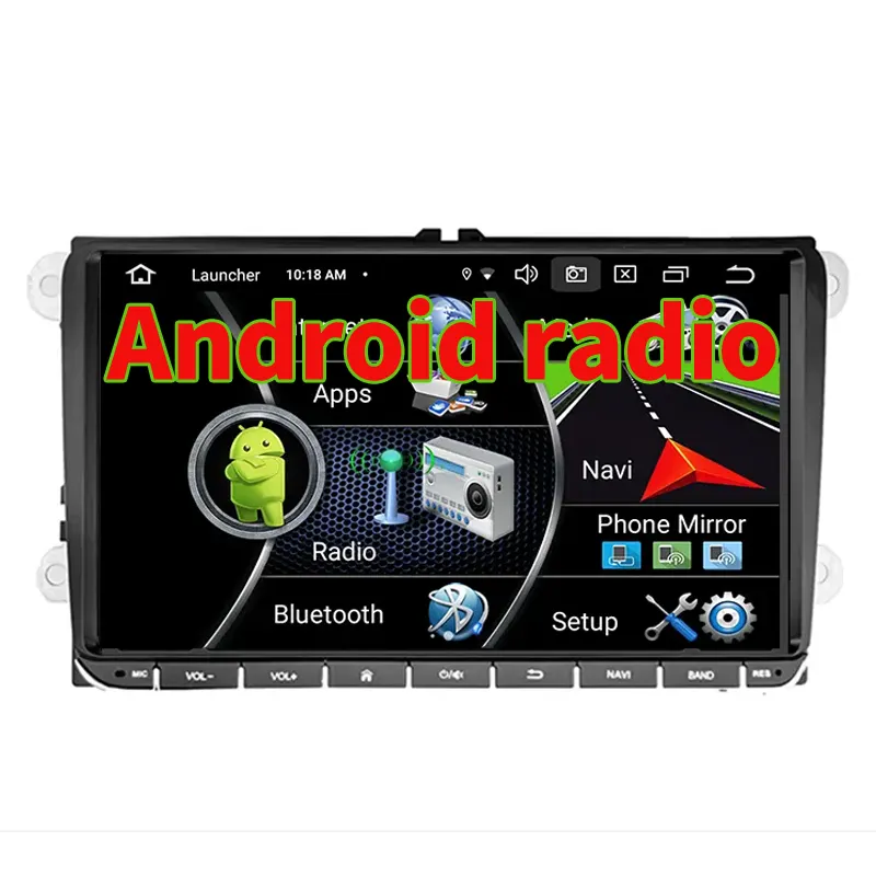 Touran Autoradio Rom DSP Apple Carplay Android Auto Connect Android Autoradio Meilleur vendeur 2GB Ram 32GB GOLF Vw T6 Vw Mk4 CE FCC