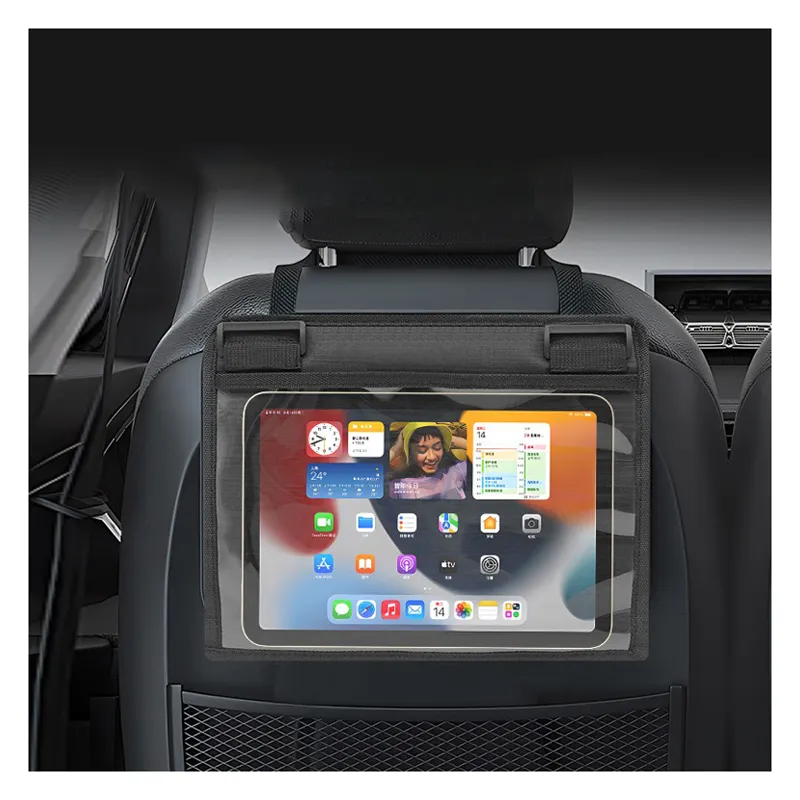 Rücksitz-Organisator + Halter für iPad und Tablet, Organisator für Fahrer- oder Beifahrerzubehör