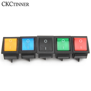 KCD4ロッカースイッチON/OFF 4ピン/6ピンライト電源スイッチ付き16A250VAC/20A 125V 35x25.5x10mm - Product Image 5