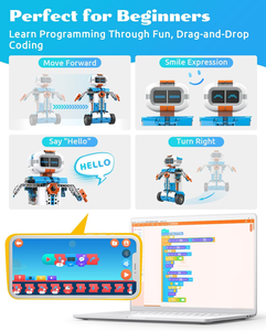 Bambini interattivi di 8-12 anni di codifica Robot Kit di 637 pezzi di costruzione di programmazione gratta e vinci 3D APP guida giocattolo educativo per - Product Image 3