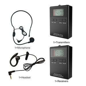 Hochwertiges UHF-Chip-Sender mikrofon und Headset-Empfänger Drahtloses Audio-Reiseleiter system für die Konferenz tour in der Kirche - Product Image 4