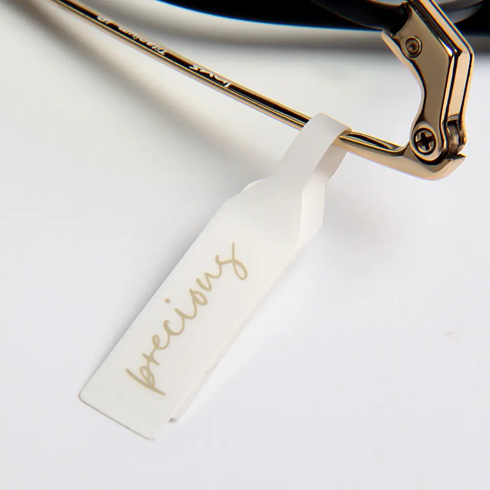 Stiker label harga perhiasan pribadi termal langsung bulat berperekat produk holografis kustom