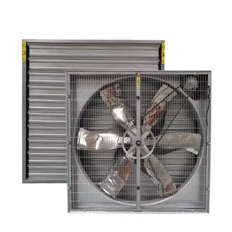 JINLONG Automatic Shutter greenhouse axial smoke exhaust fan roof exhaust fan warehouse ventilation fan