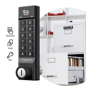 Tropernic钥匙码卡电子pin密码锁储物柜安全储物柜门密码锁橱柜凸轮储物柜锁 - Product Image 1