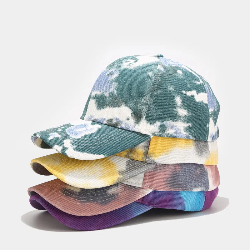 2020 neue Tie-Dye Baseball Cap Herren-und Damenmode Trend Cap Sommer Outdoor Freizeit Sonnenschutz Hut