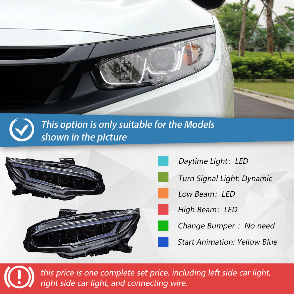 Headlights one set