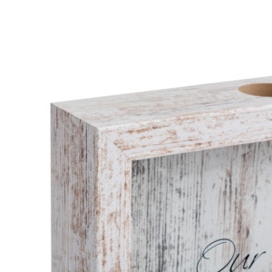 10x10 ''Square <span class=keywords><strong>Custom</strong></span> ized Günstige MDF Distressed White Money Box Bank 3D Shadow Box Foto Bilderrahmen