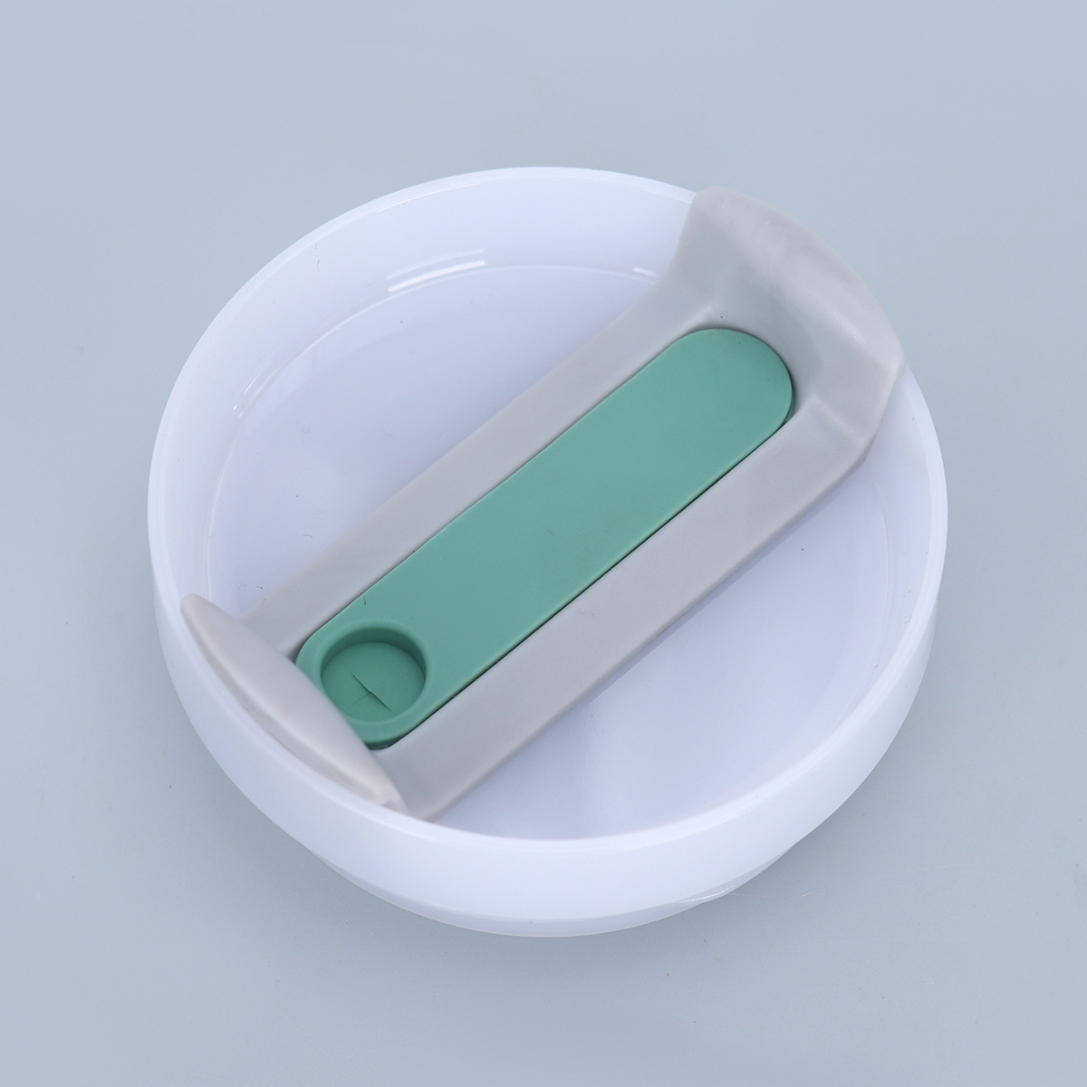Milky white body gray sheet green silicone