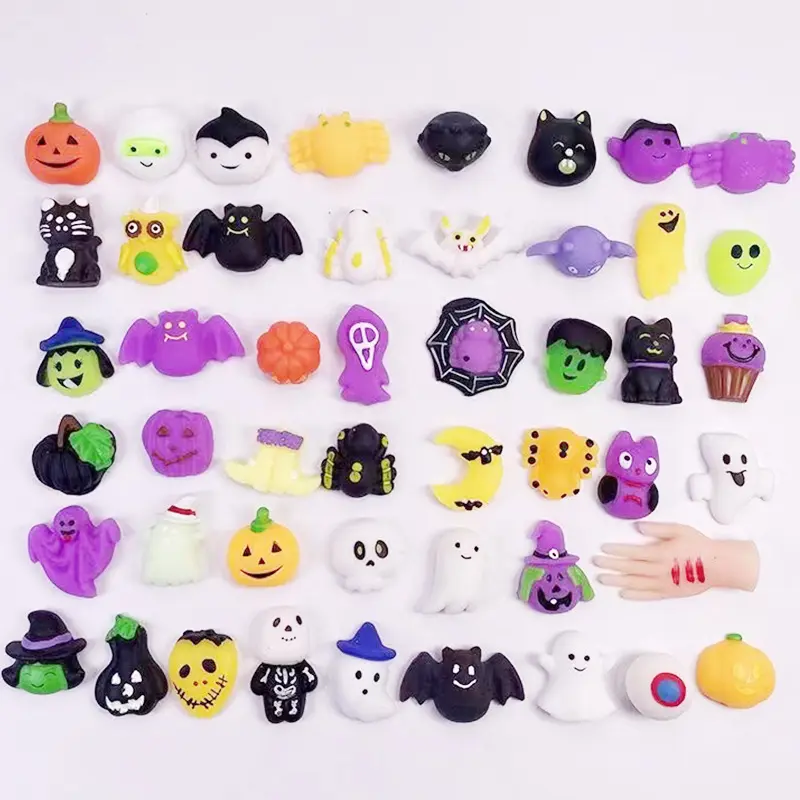 Halloween Venta al por mayor de goma de crecimiento lento personalizado Squishy Mochi Squeeze Anti Stress Toys