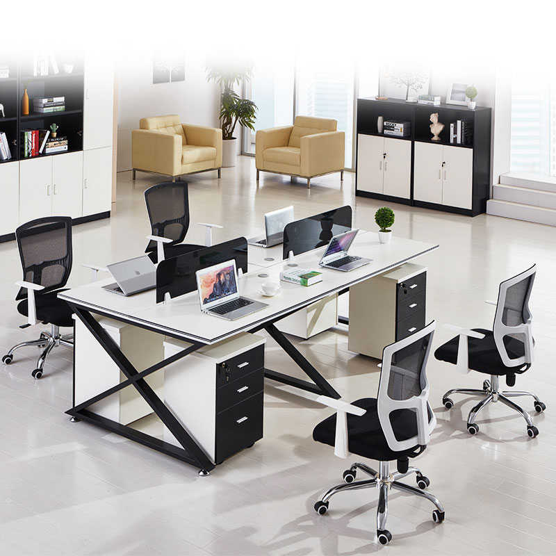 4-seater desk with drawer