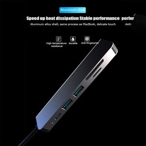 Multiple Ports Extender USB3.0 TF SD Card Reader 85W DC Charger <strong>Adapter</strong> for Mobile Phone Laptop <strong>Notebook</strong> 6 in 1 Type C HUB - Product Image 4