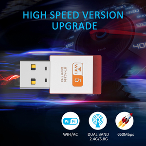 Mini tarjeta de red PIX-Link 650Mbps 2,4/5,8G USB de doble banda para adaptador Bluetooth 4,2 compatible con Windows 7/8.1/10/11 para externo - Product Image 4