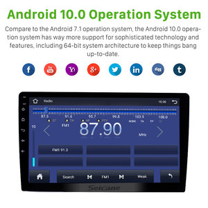 Android 13.0 Auto DVD Player Bildschirm 10 Zoll für alle Autos Radio Din 2 Stereo mit GPS Universal Multimedia Player WiFi - Product Image 3