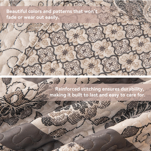 Tất cả các mùa Nữ Hoàng Bohemian <span class=keywords><strong>Quilt</strong></span> 3-mảnh Trọng lượng nhẹ in coverlet và gối thiết lập - Product Image 5