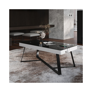 <strong>Europe</strong> Black Style Designs Living Room Glass Coffee Table Set - Product Image 2