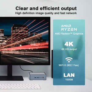 Alta calidad GXMO U58 Windows 11 AMD Ryzen 7-5800U Procesador de 8 núcleos Mini PC Computadora 16GB + 512GB Soporte Ubuntu, tres pantallas - Product Image 5