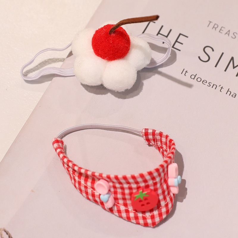 Bonnet + écharpe triangle rouge