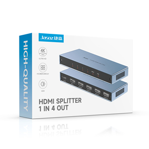 Divisor HDMI 4K de alta calidad, Adaptador 1 en 4 salidas, 1x4, aleación de aluminio, Color en caja, compatible con 4 pantallas