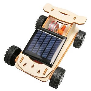 DIY ahşap güneş araba bilim deney modeli bina projeleri kiti hareketli güneş enerjisi RC araba eğitici oyuncak çocuklar için - Product Image 1