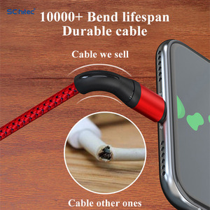 Schitec OEM naylon örgülü USB A C kablosu hızlı şarj ücretsiz Logo tasarım USB kablosu cep telefonu için - Product Image 4