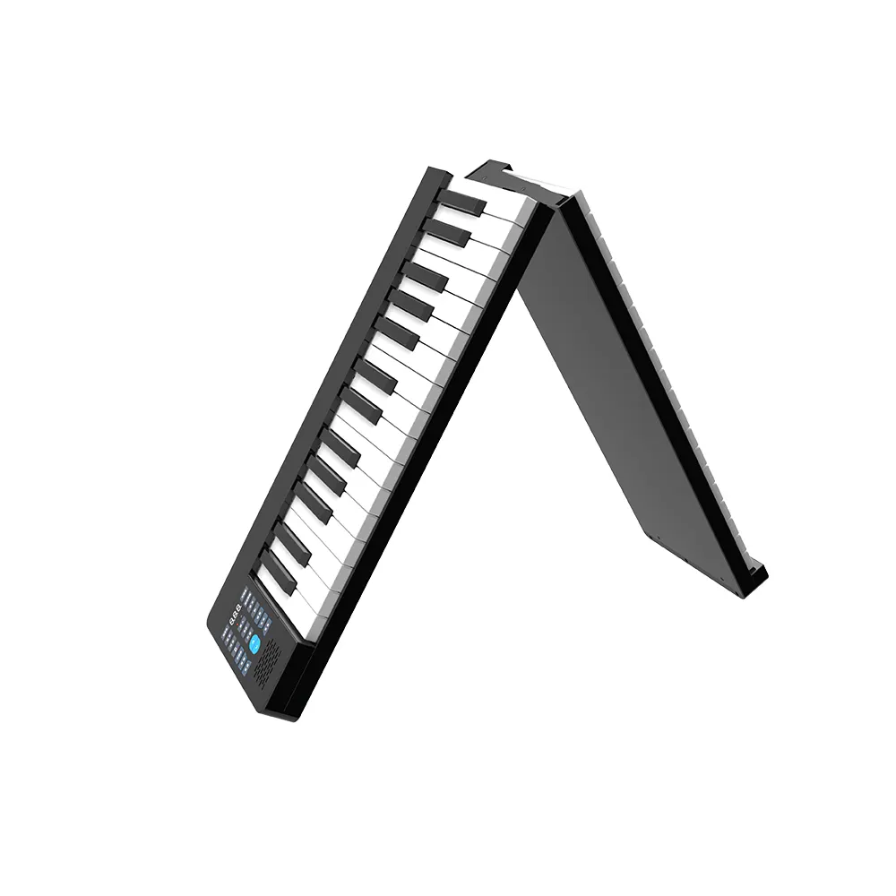 Keyboard listrik lipat Bluetooth ganda, pelat lurus Piano listrik pintar dengan baterai Lithium
