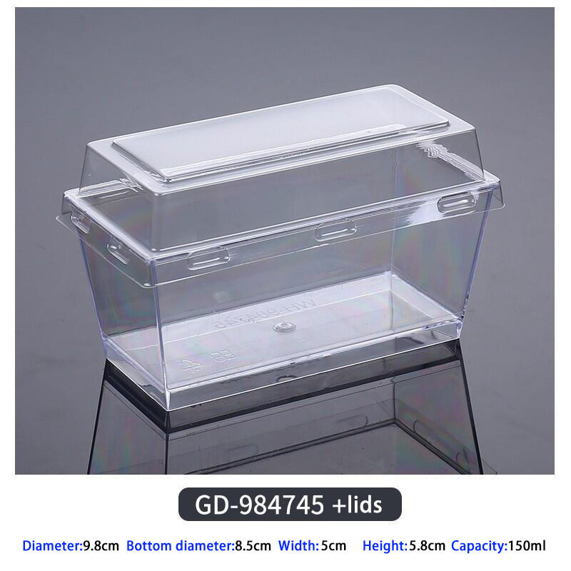 Tasse transparente avec lids-1000pcs