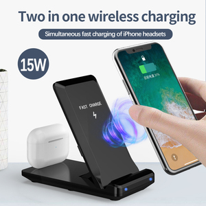 Foldable <strong>2</strong> in <strong>1</strong> Wireless Fast Charging Earphone Mobile Phone Charger 5V/2A <strong>Input</strong> 15W PD <strong>Output</strong> Wireless Charging Technology - Product Image 3