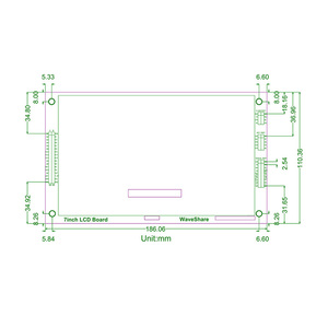 Waveshare 7 pollici 800*480 multicolore grafica LCD (C) con Touch Screen capacitivo GT911 TOUCH CONTROLLER TFT Display, RA8875 - Product Image 6