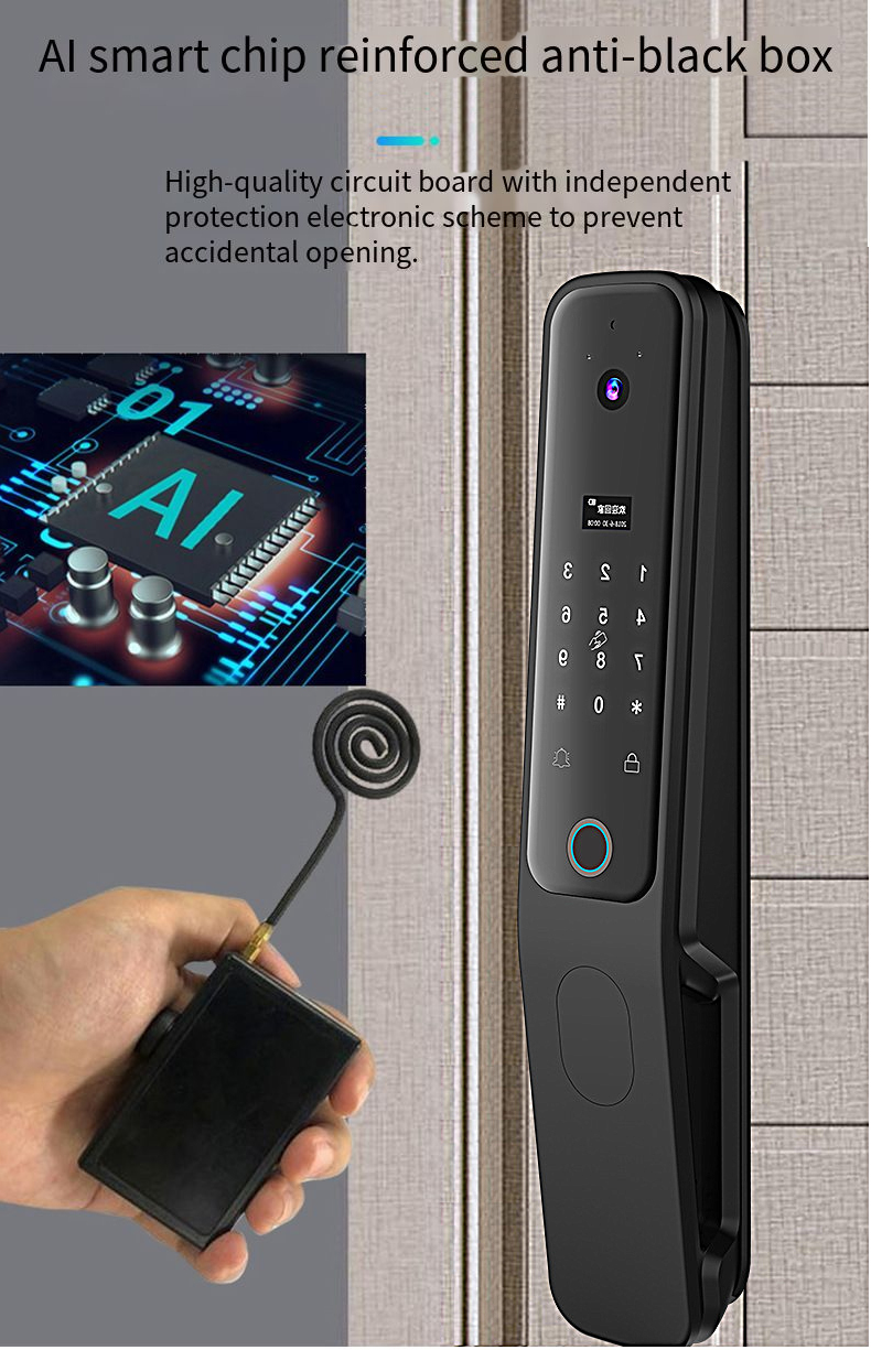 Multifunctional door lock smart electronic cat's eye induction remote control lithium battery  beautiful intelligent locks doors