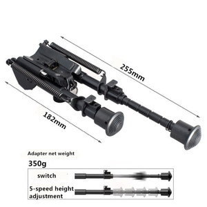 Tactical 6-9 Inch Adjustable <strong>Bipod</strong> with 20mm <strong>Mount</strong> for Hunting - Product Image 3