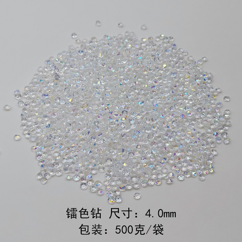 Sachet de 500g de diamants de 4 mm, couleur laser.