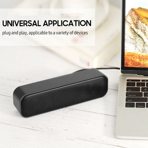 Мини-компьютерный динамик проводной USB Настольный стерео динамик декодирование аудио двухканальный плеер звуковая панель аудио - Product Image 5