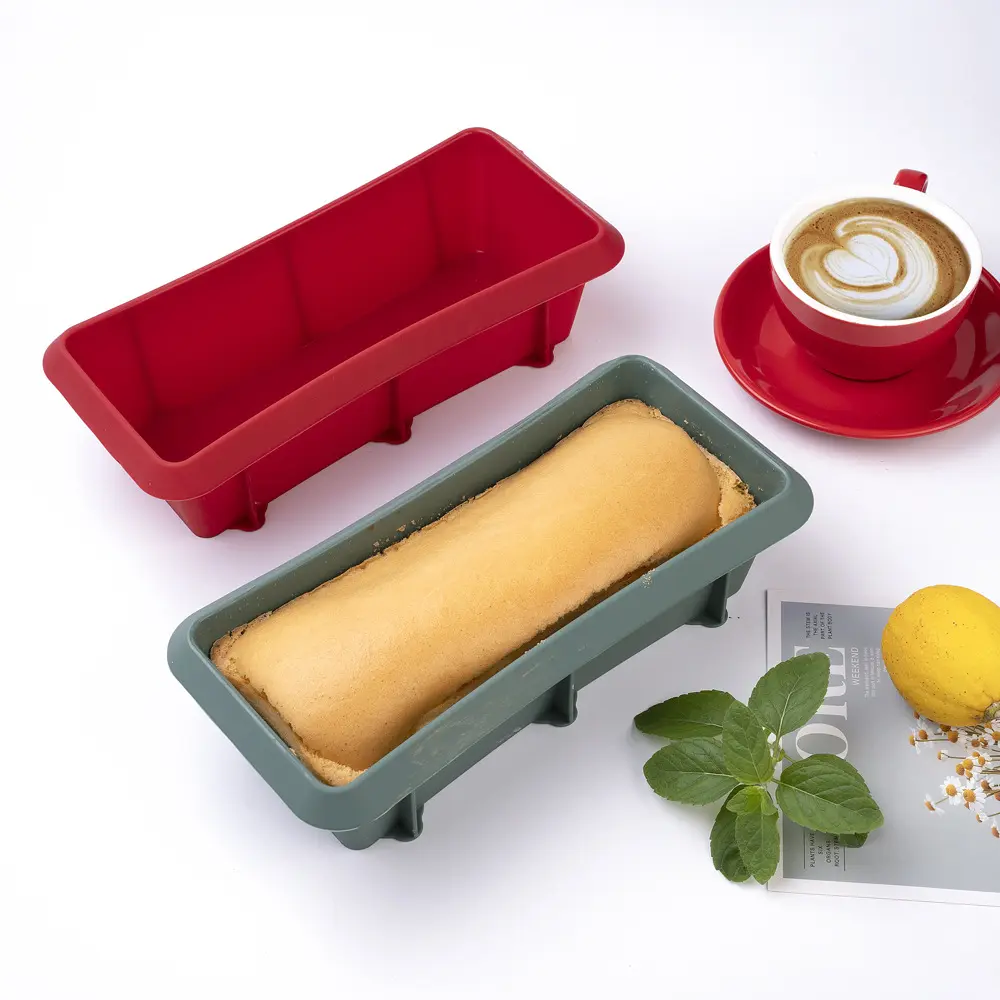 Molde rectangular de silicona para hornear pan, utensilio de grado alimenticio para hornear pan