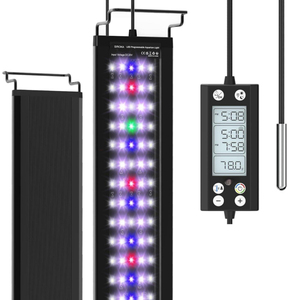 SIROKA 24/7 <strong>Programmable</strong> Fish Tank Aquarium Light With LCD Monitor Thermometer for Aquatic Plants <strong>Memory</strong> Function Cycle 30-120cm - Product Image 1